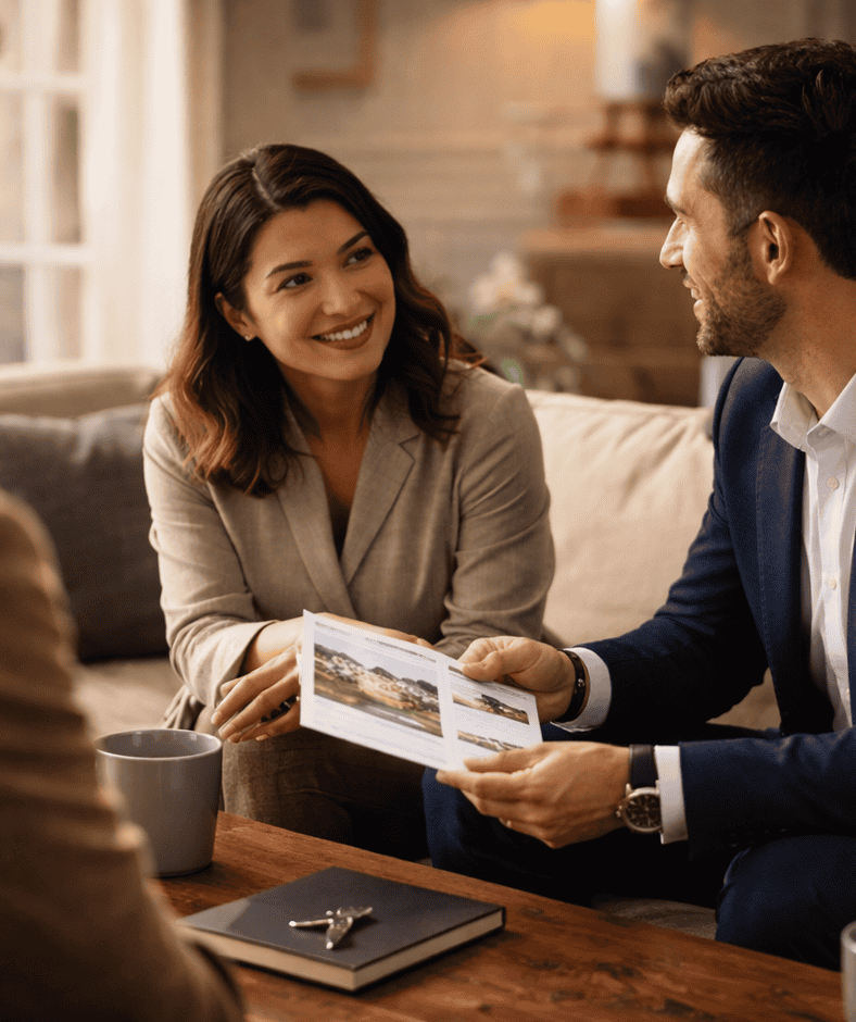 real estate meeting Real estate meeting in a cozy room